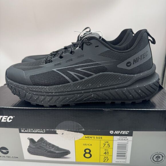 Hi-Tec Men’s Black Asphalt Hiking Shoes Size 8 Trail Outdoor Sneakers main image 12